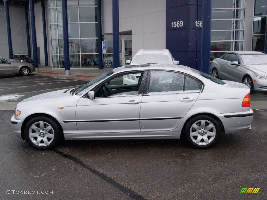 2002 3 Series 325i Sedan - Titanium Silver Metallic / Grey photo #3