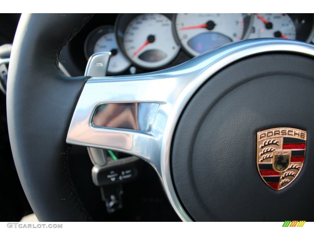 2012 911 Turbo S Cabriolet - Basalt Black Metallic / Black photo #16