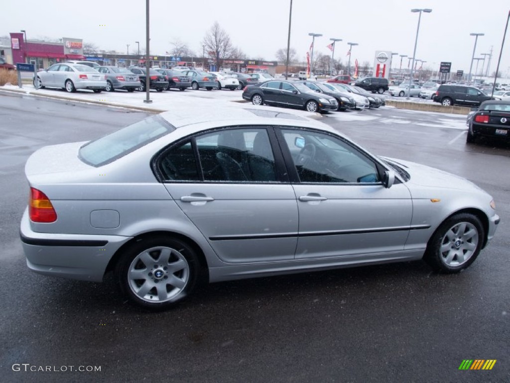 2002 3 Series 325i Sedan - Titanium Silver Metallic / Grey photo #6