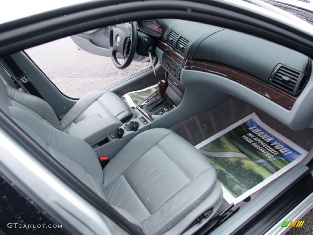 2002 3 Series 325i Sedan - Titanium Silver Metallic / Grey photo #13