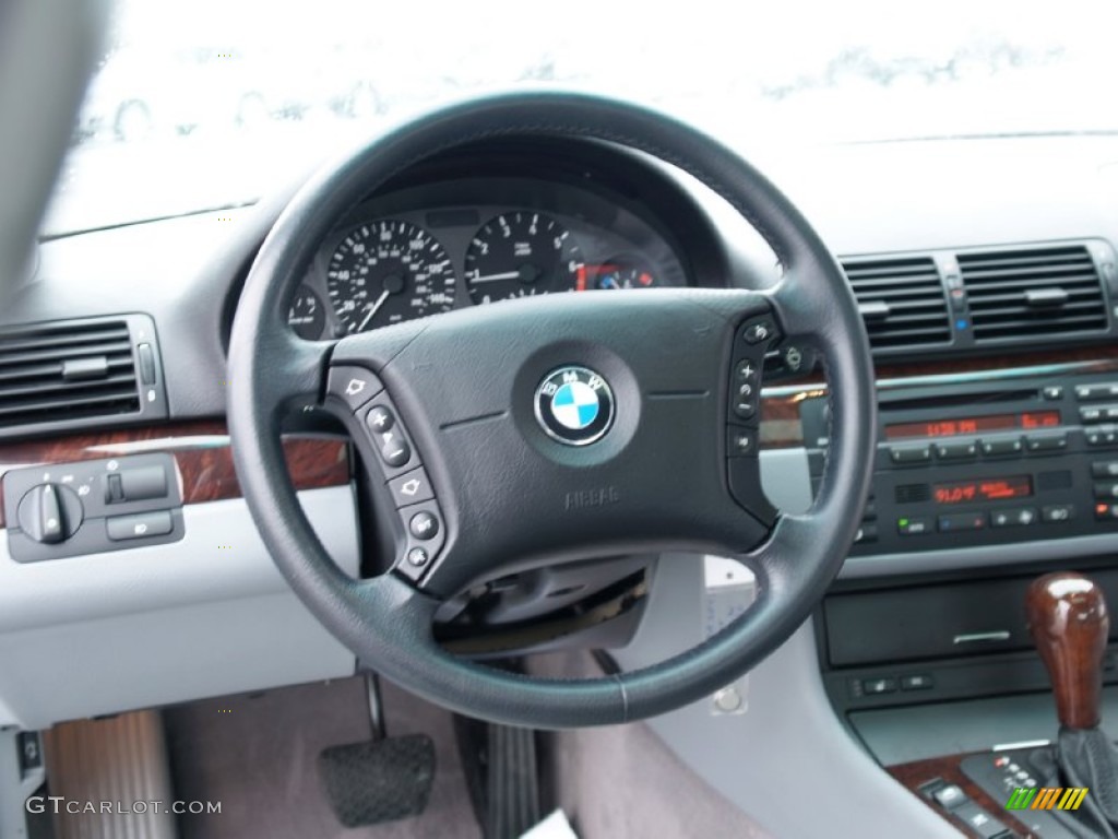 2002 3 Series 325i Sedan - Titanium Silver Metallic / Grey photo #22