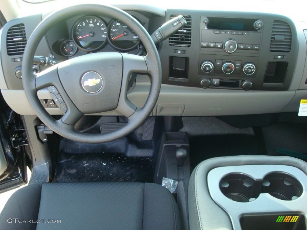 2012 Silverado 1500 Work Truck Extended Cab 4x4 - Black Granite Metallic / Dark Titanium photo #4