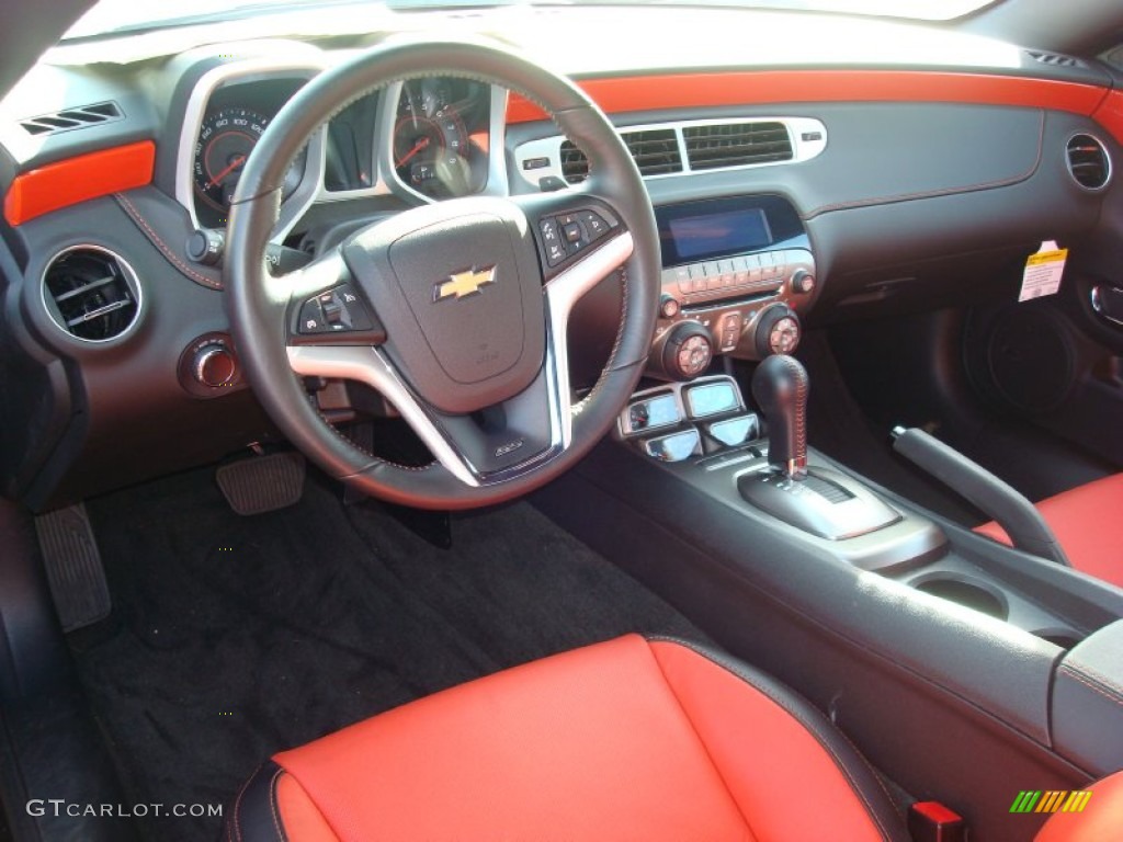 Inferno Orange/Black Interior 2012 Chevrolet Camaro SS/RS Coupe Photo #59800377