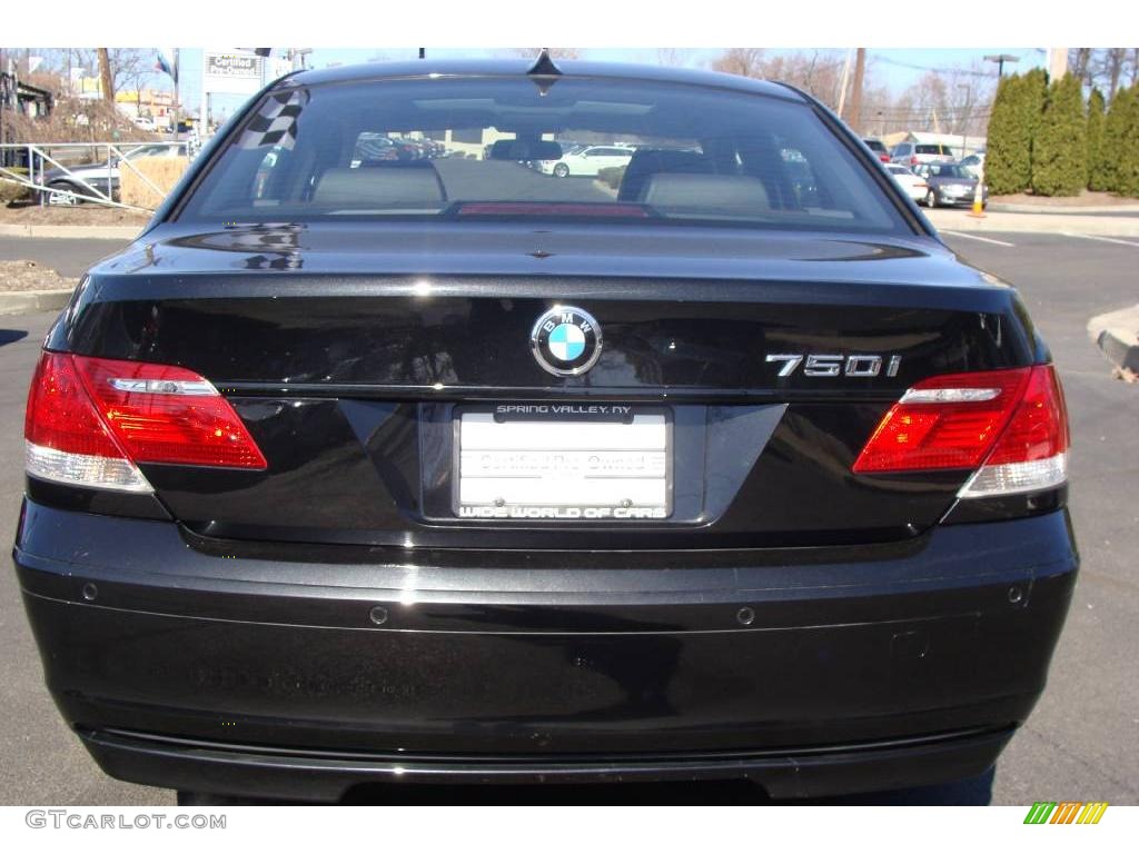 2007 7 Series 750i Sedan - Jet Black / Black photo #5