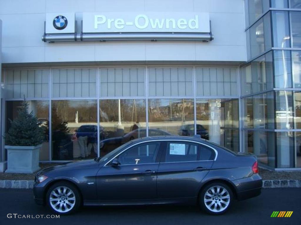 2007 3 Series 335i Sedan - Sparkling Graphite Metallic / Black photo #3