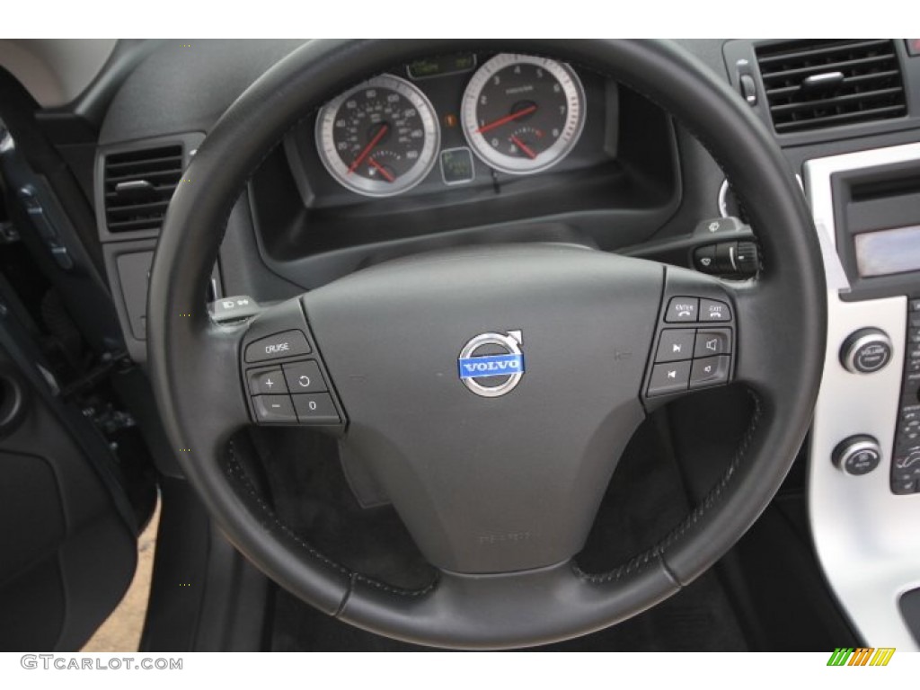 2011 Volvo C70 T5 Soverign Hide Calcite Leather/Off Black Steering Wheel Photo #59802196