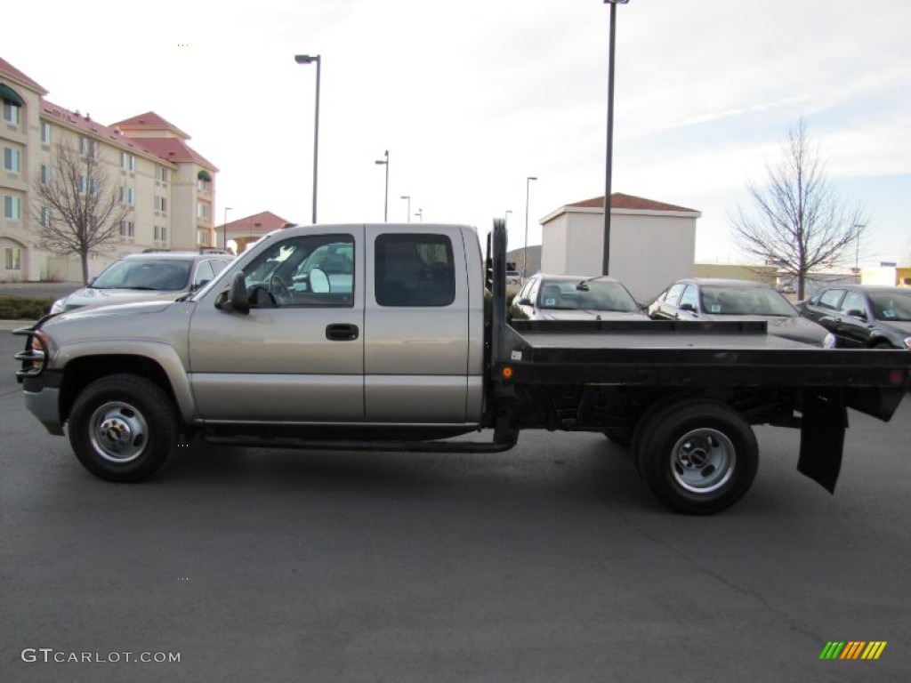 2001 Sierra 3500 SLE Extended Cab 4x4 Chassis - Pewter Metallic / Graphite photo #4