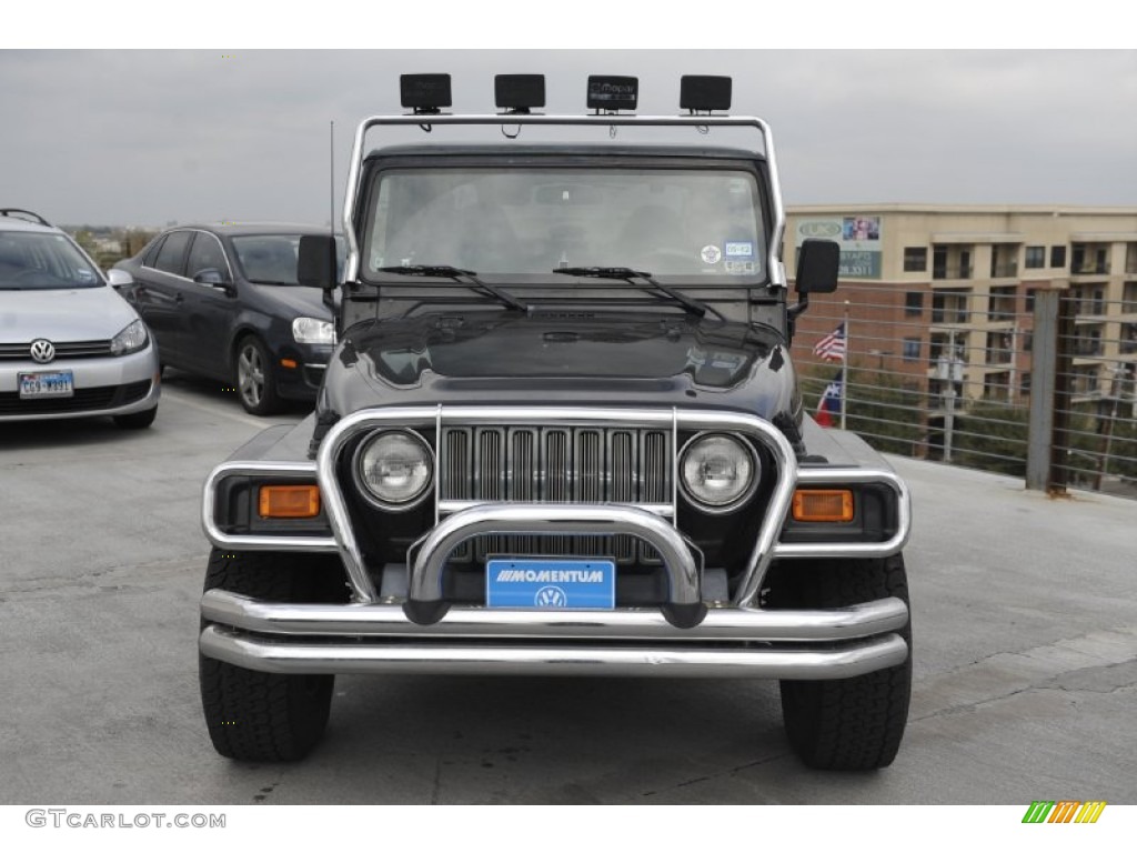 2002 Wrangler Sahara 4x4 - Black / Camel Beige/Dark Green photo #2