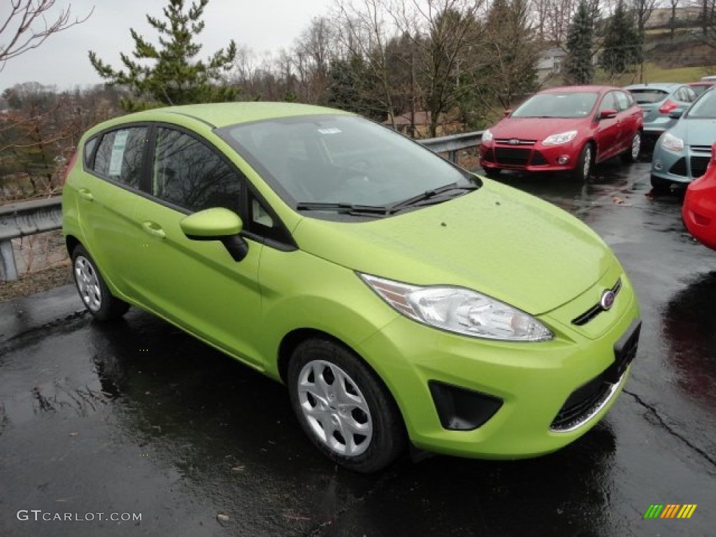 Lime Squeeze Metallic 2012 Ford Fiesta SE Hatchback Exterior Photo #59804304