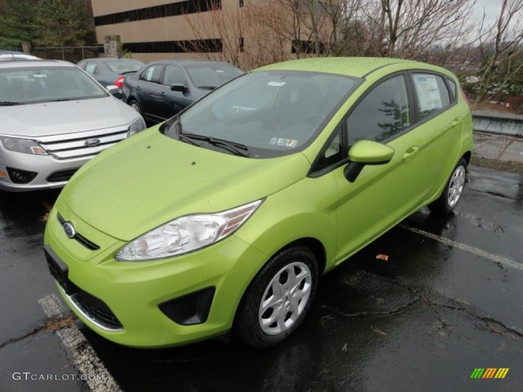 Lime Squeeze Metallic 2012 Ford Fiesta SE Hatchback Exterior Photo #59804340