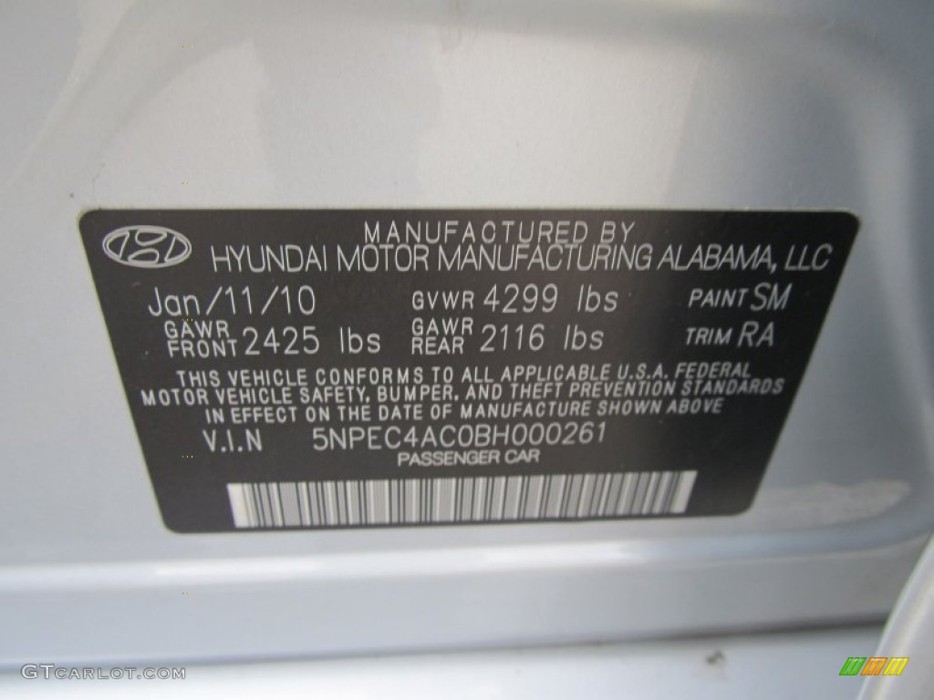 2011 Hyundai Sonata Limited Parts Photos