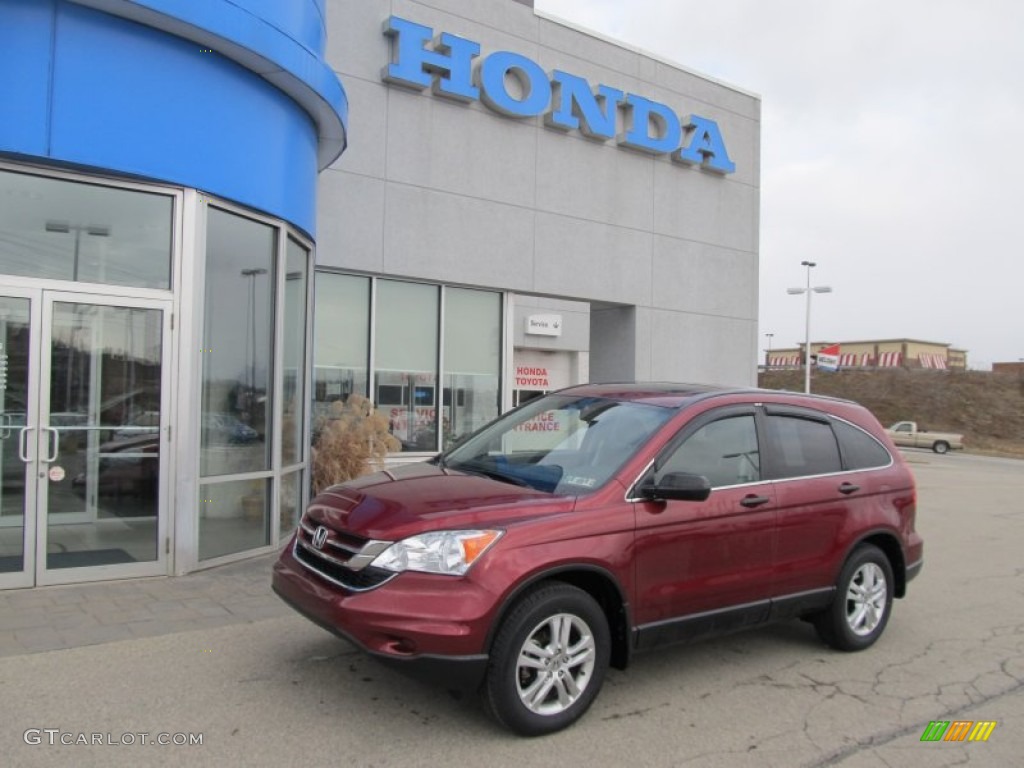 2010 CR-V EX AWD - Tango Red Pearl / Gray photo #1