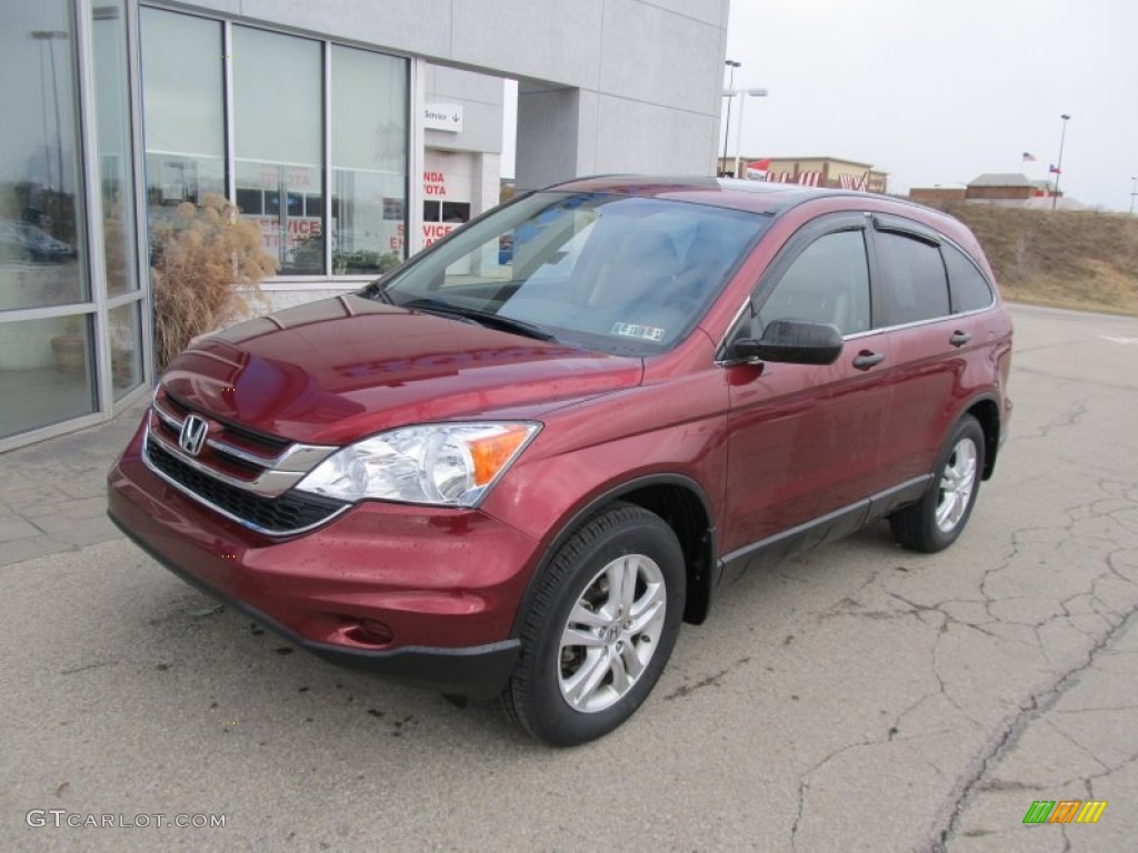 2010 CR-V EX AWD - Tango Red Pearl / Gray photo #2