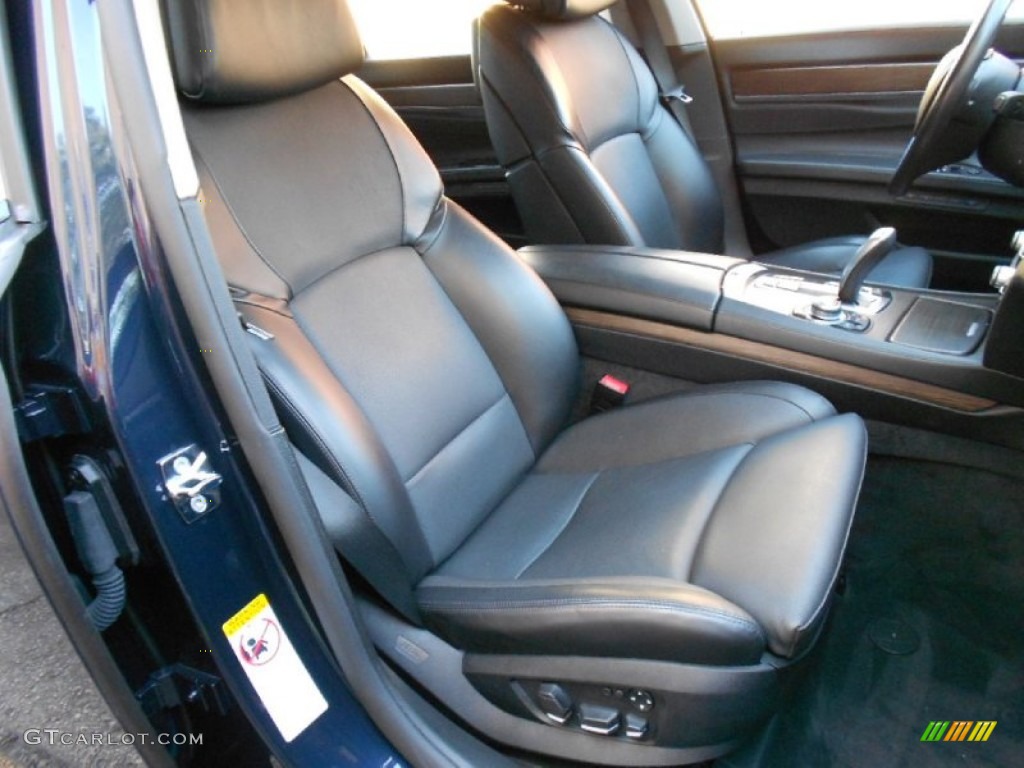 Black Nappa Leather Interior 2009 BMW 7 Series 750Li Sedan Photo #59808231