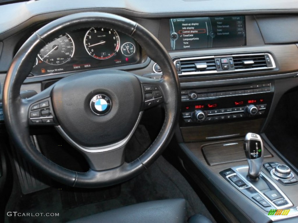 2009 BMW 7 Series 750Li Sedan Black Nappa Leather Steering Wheel Photo #59808249