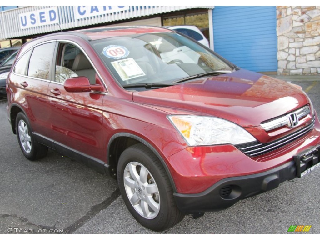 2009 CR-V EX-L 4WD - Tango Red Pearl / Gray photo #3