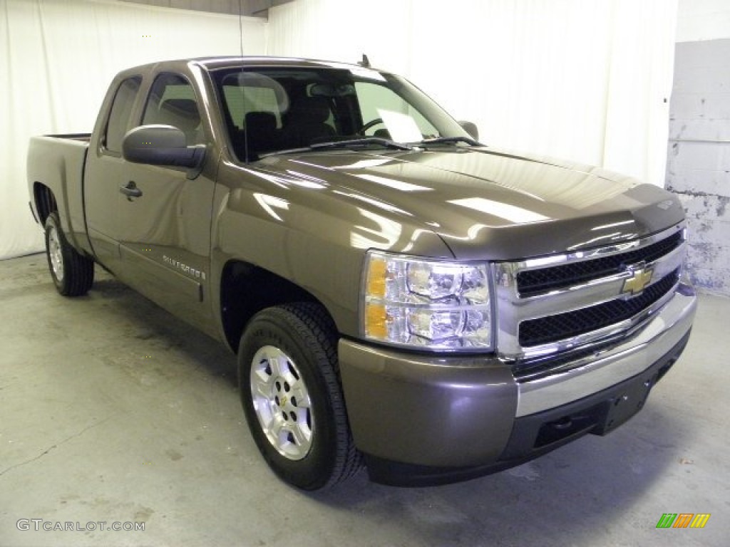 2008 Silverado 1500 LT Extended Cab - Graystone Metallic / Ebony photo #1