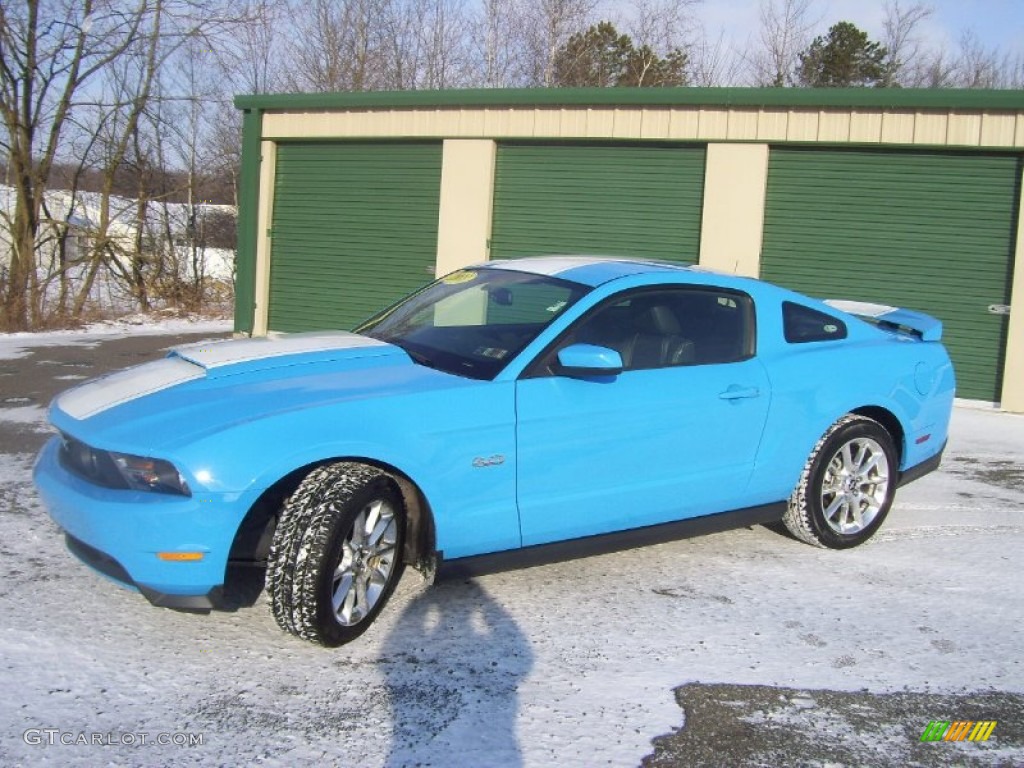 2011 Mustang GT Premium Coupe - Grabber Blue / Charcoal Black photo #2