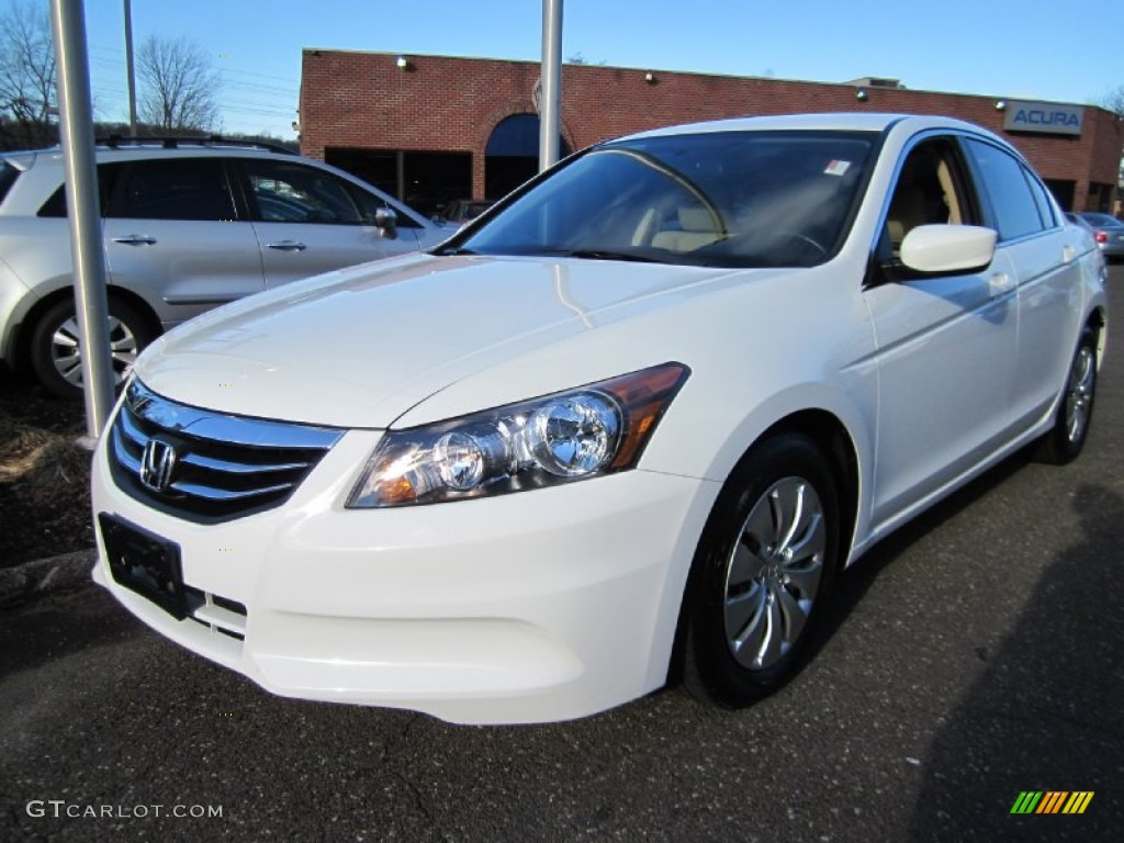 2011 Accord LX Sedan - Taffeta White / Ivory photo #1