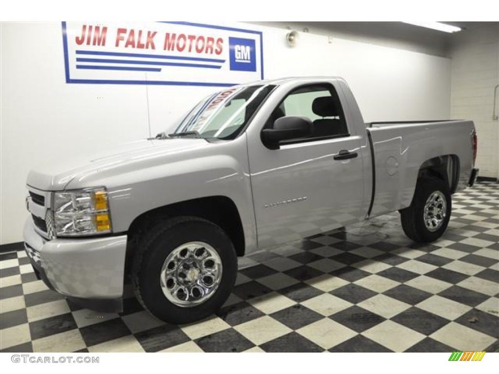 2011 Silverado 1500 Regular Cab - Sheer Silver Metallic / Dark Titanium photo #20