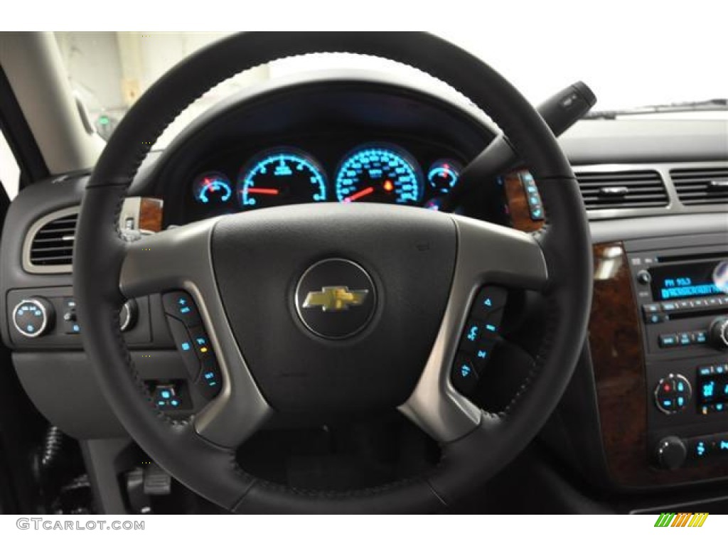 2012 Chevrolet Tahoe LT 4x4 Ebony Steering Wheel Photo #59815988