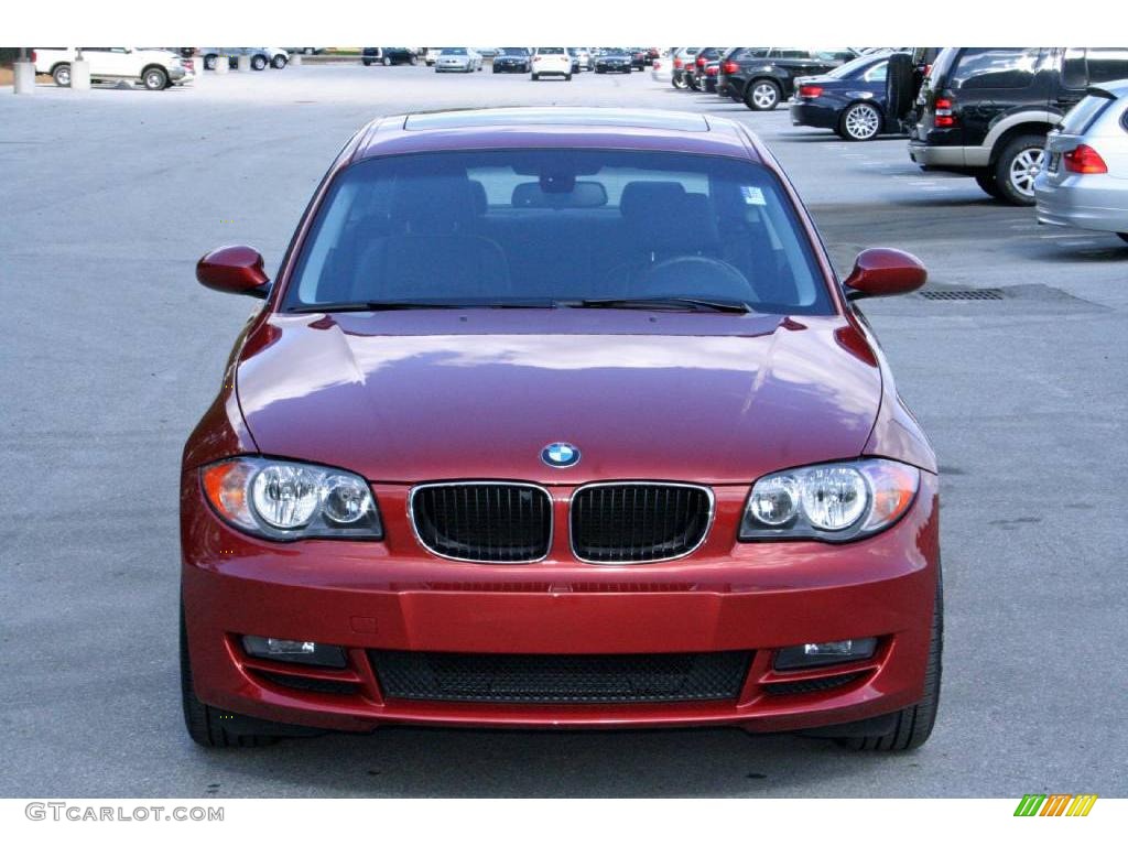 2008 1 Series 128i Coupe - Sedona Red Metallic / Black photo #2