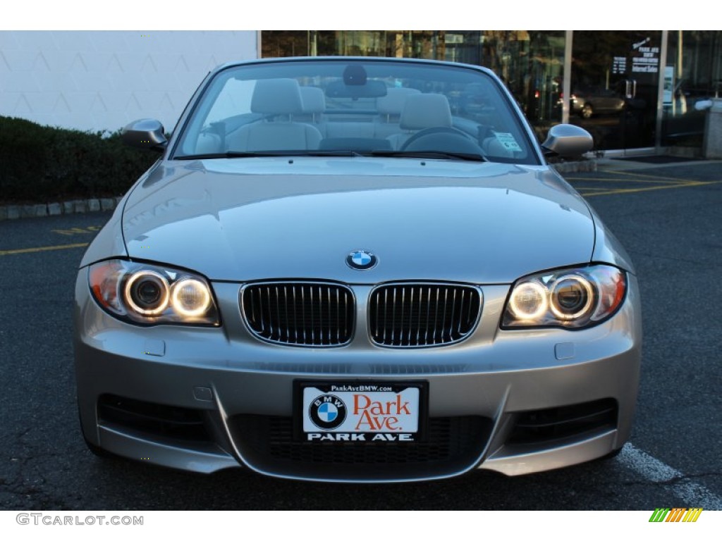 2009 1 Series 135i Convertible - Cashmere Silver Metallic / Taupe photo #2