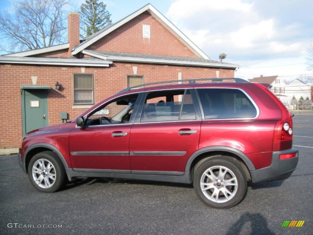 2004 XC90 T6 AWD - Ruby Red Metallic / Graphite photo #4