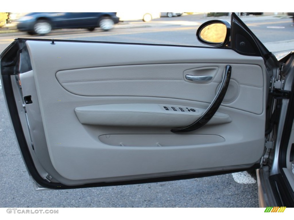 2009 BMW 1 Series 135i Convertible Taupe Door Panel Photo #59817482