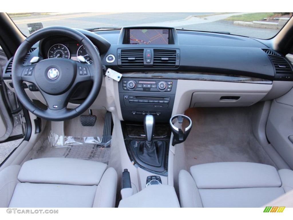 2009 BMW 1 Series 135i Convertible Taupe Dashboard Photo #59817518