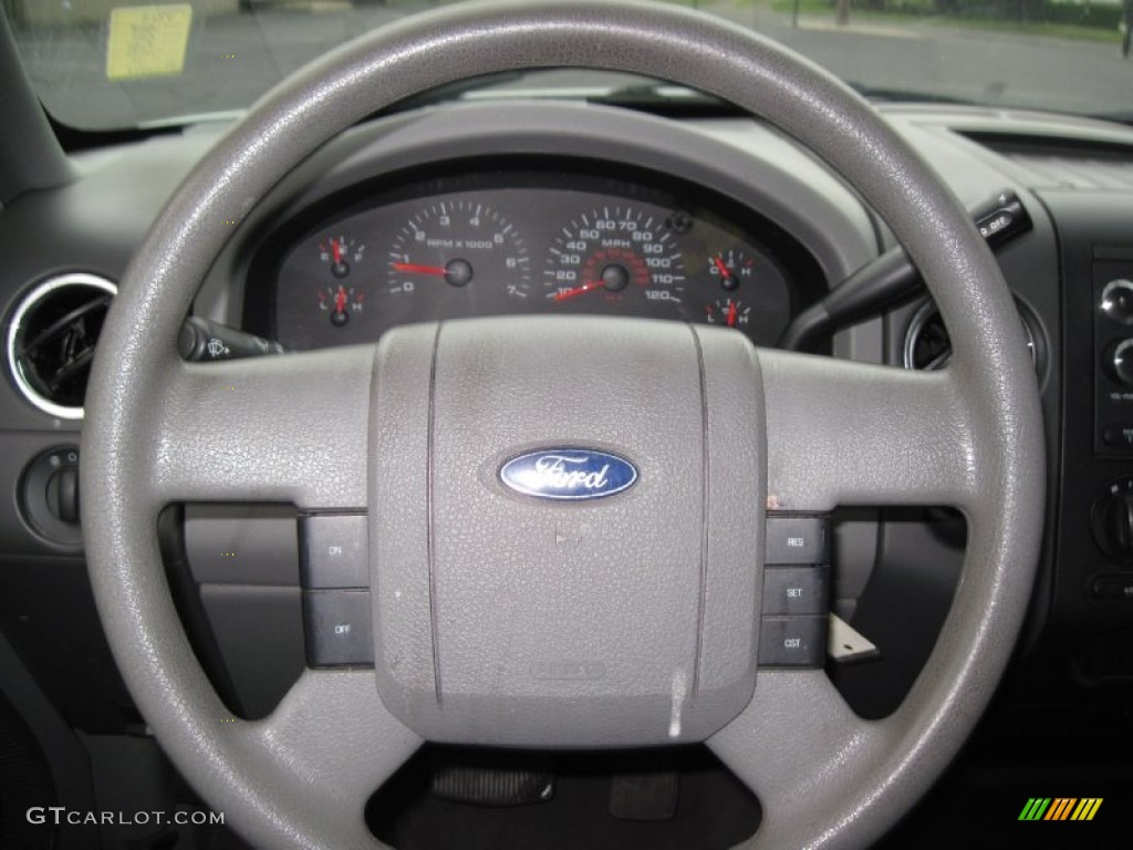 2008 Ford F150 XLT SuperCab Medium/Dark Flint Steering Wheel Photo #59817881