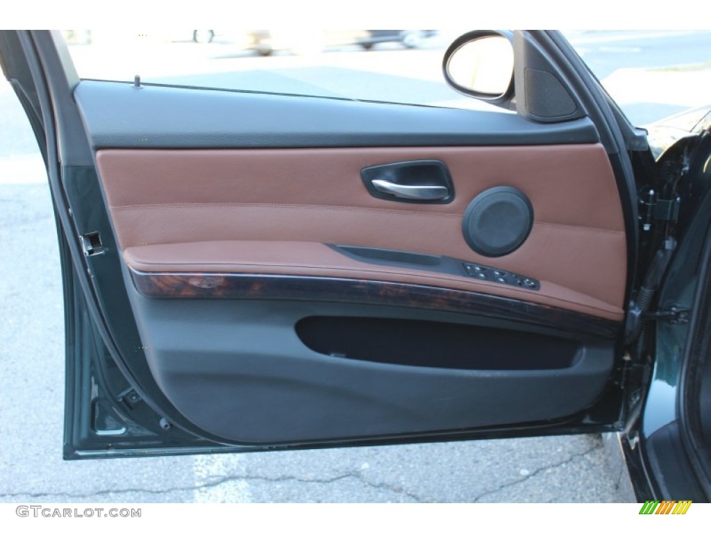 2008 BMW 3 Series 328i Sedan Terra Dakota Leather Door Panel Photo #59818043