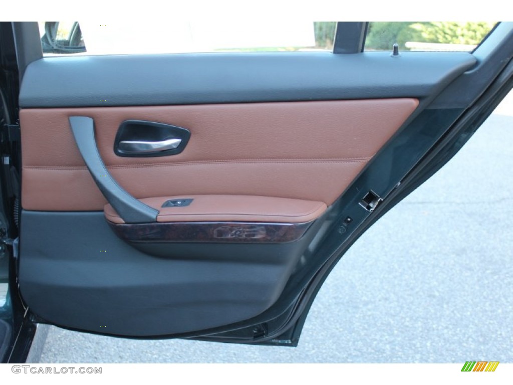2008 BMW 3 Series 328i Sedan Terra Dakota Leather Door Panel Photo #59818154