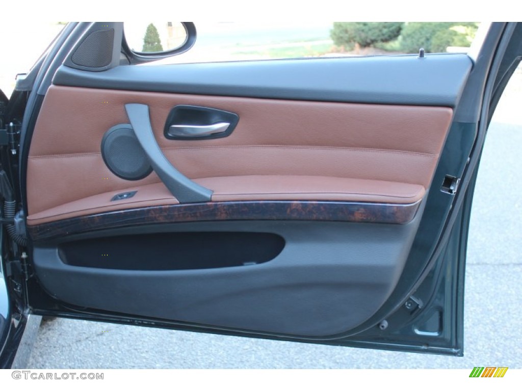 2008 BMW 3 Series 328i Sedan Terra Dakota Leather Door Panel Photo #59818163