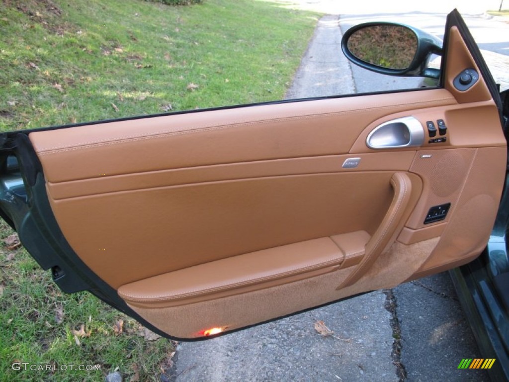 2008 Porsche 911 Turbo Cabriolet Natural Brown Door Panel Photo #59819552