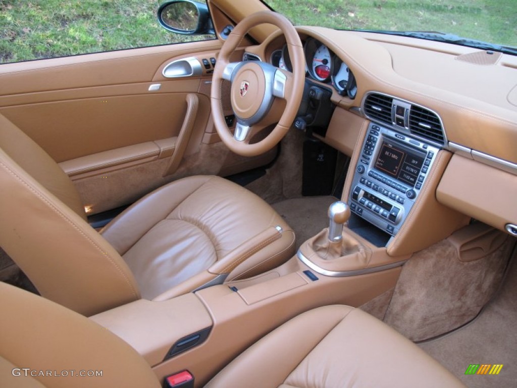 2008 911 Turbo Cabriolet - Malachite Green Metallic / Natural Brown photo #16