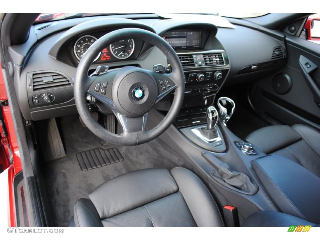 2009 BMW 6 Series 650i Convertible Black Dakota Leather Dashboard Photo #59821079