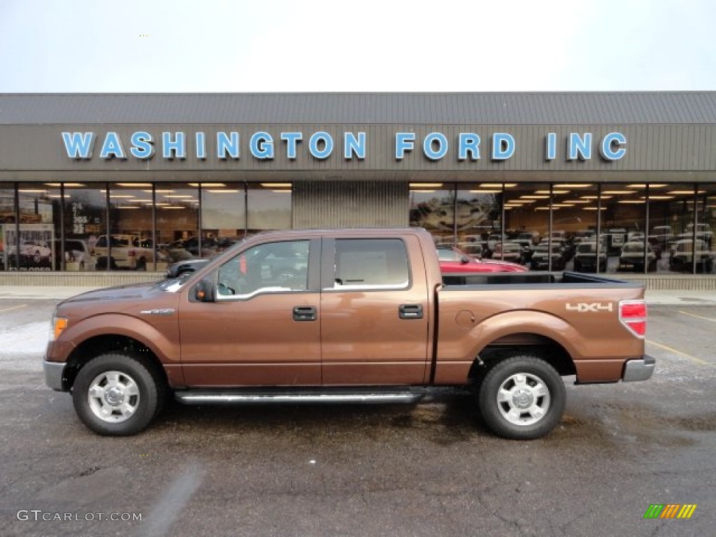 2011 F150 XLT SuperCrew 4x4 - Golden Bronze Metallic / Pale Adobe photo #1