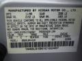 KN0: Platinum Metallic 2001 Nissan Altima GXE Color Code