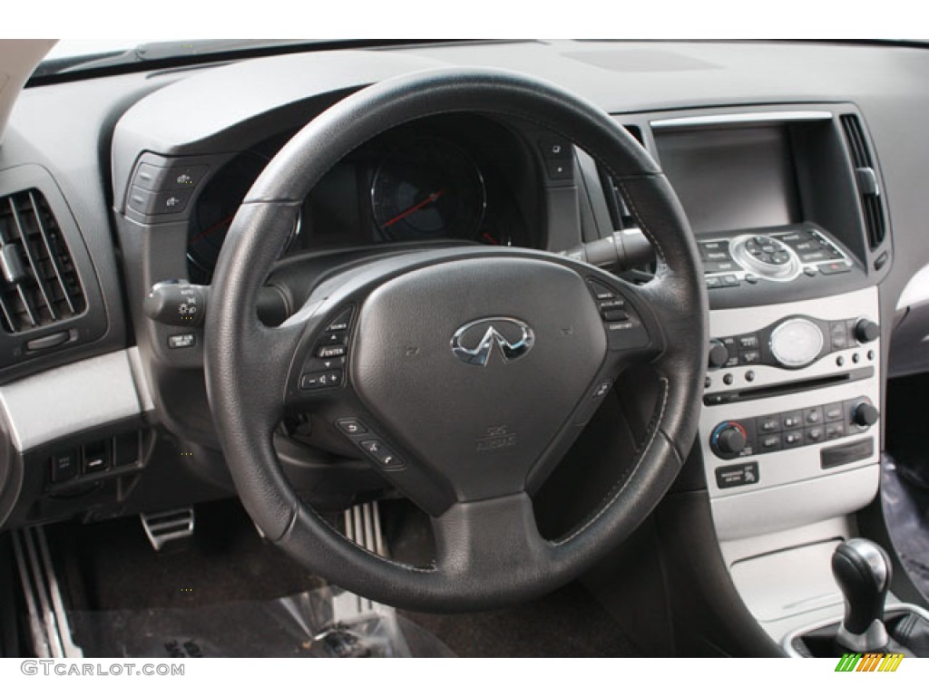 2008 Infiniti G 37 S Sport Coupe Graphite Steering Wheel Photo #59827319
