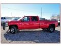 2007 Victory Red Chevrolet Silverado 3500HD LT Crew Cab 4x4 Dually  photo #2