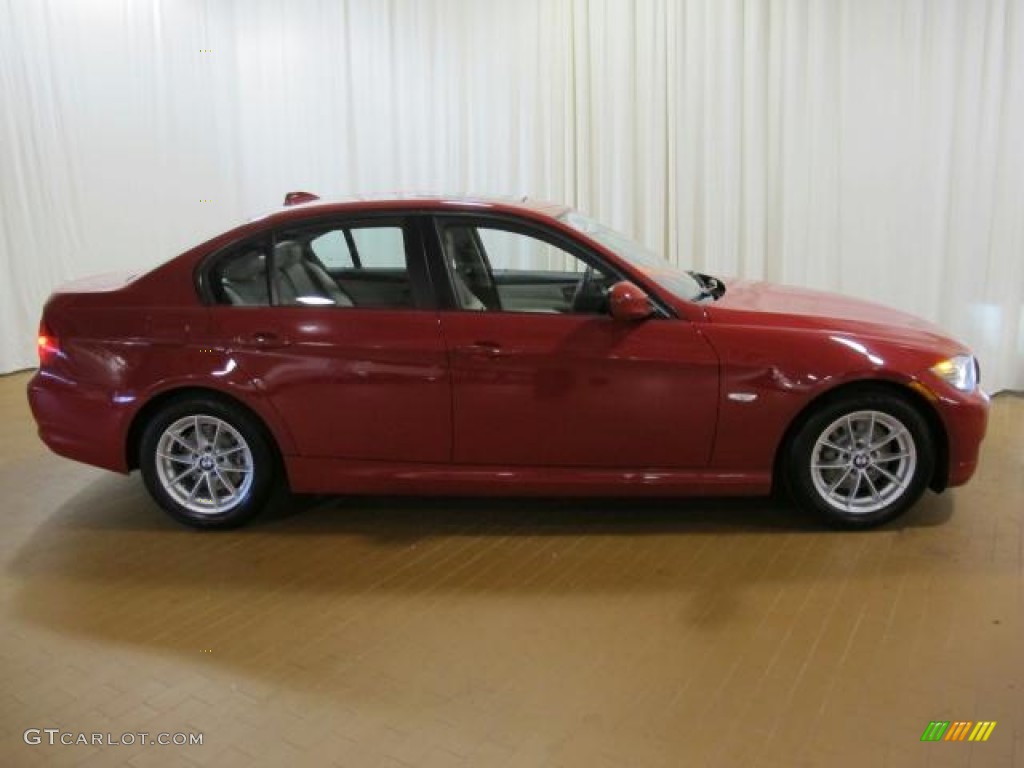 2010 3 Series 328i Sedan - Crimson Red / Oyster/Black Dakota Leather photo #2