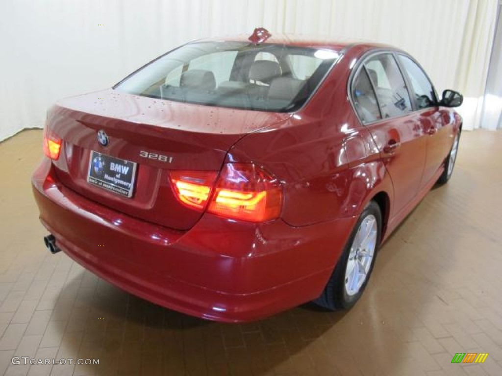 2010 3 Series 328i Sedan - Crimson Red / Oyster/Black Dakota Leather photo #4