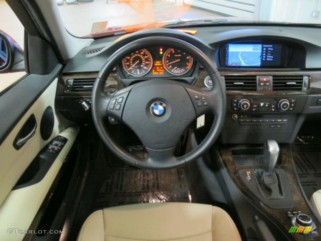 2010 BMW 3 Series 328i Sedan Oyster/Black Dakota Leather Dashboard Photo #59829060