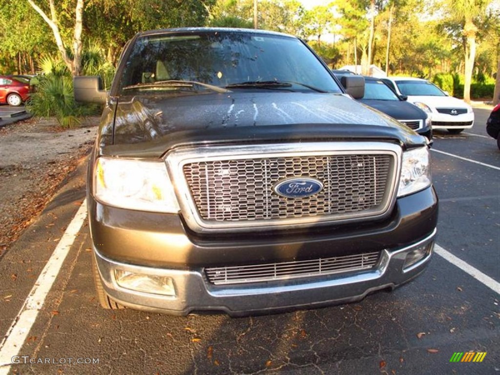 2005 F150 Lariat SuperCab - Dark Stone Metallic / Tan photo #1