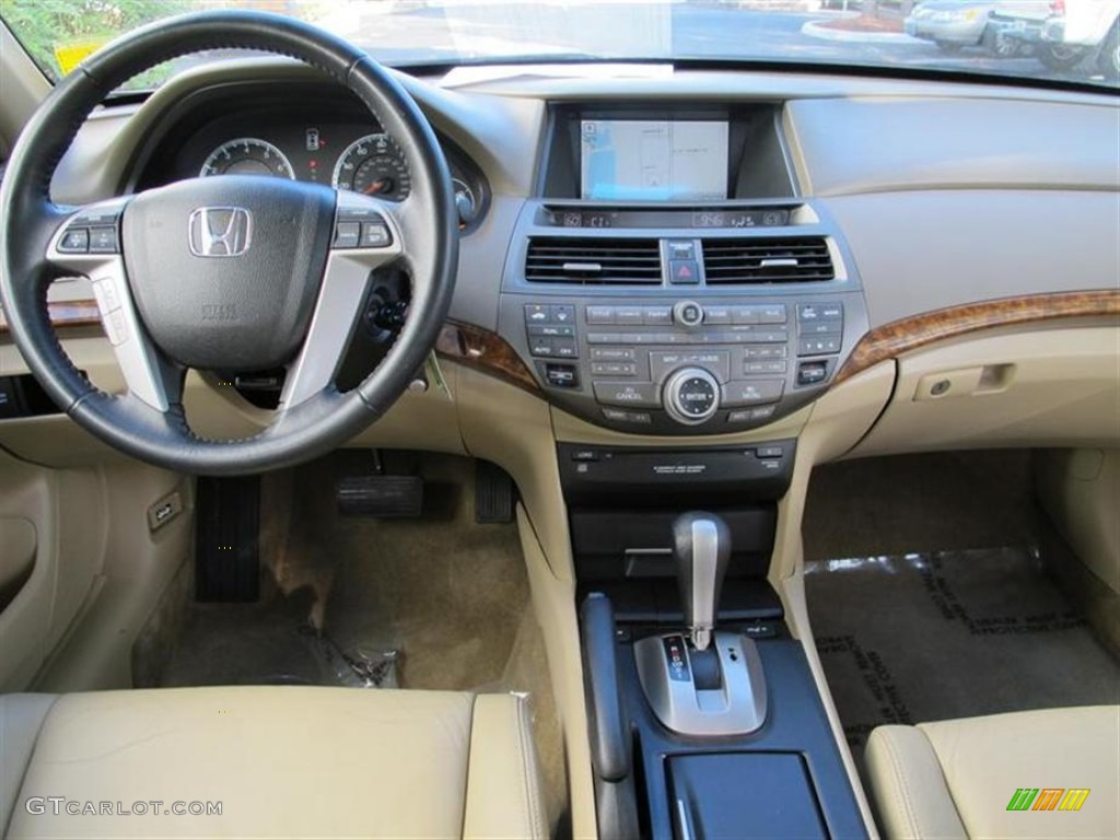 2008 Accord EX-L V6 Sedan - White Diamond Pearl / Ivory photo #10