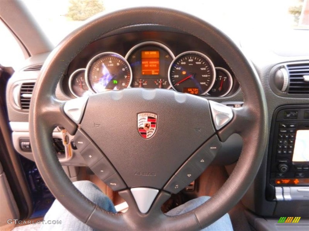 2008 Porsche Cayenne S Stone/Steel Grey Steering Wheel Photo #59830509