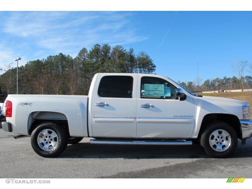 2012 Silverado 1500 LT Crew Cab 4x4 - White Diamond Tricoat / Light Cashmere/Dark Cashmere photo #7