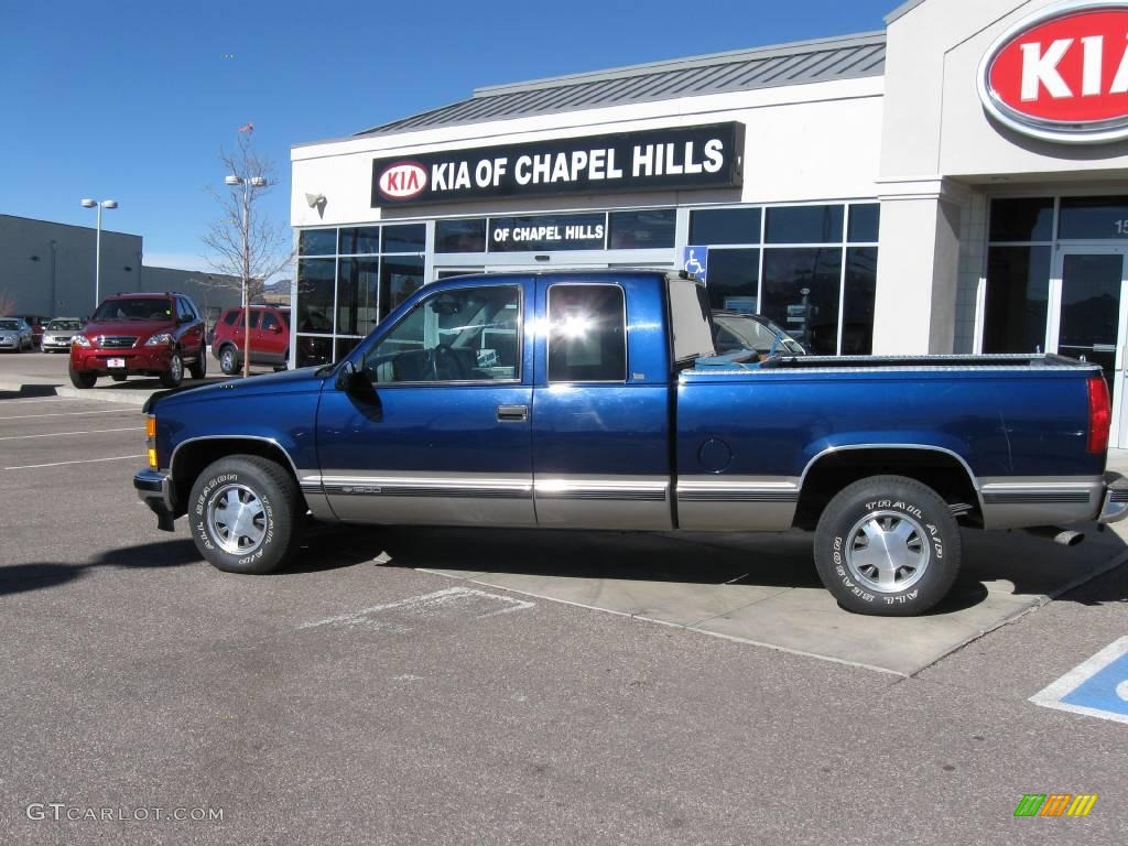 1998 C/K C1500 Extended Cab - Indigo Blue Metallic / Gray photo #1