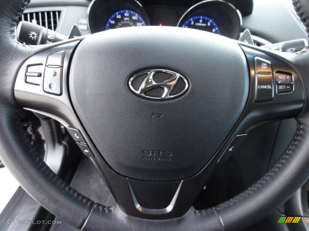 2011 Hyundai Genesis Coupe 2.0T Black Cloth Steering Wheel Photo #59834673
